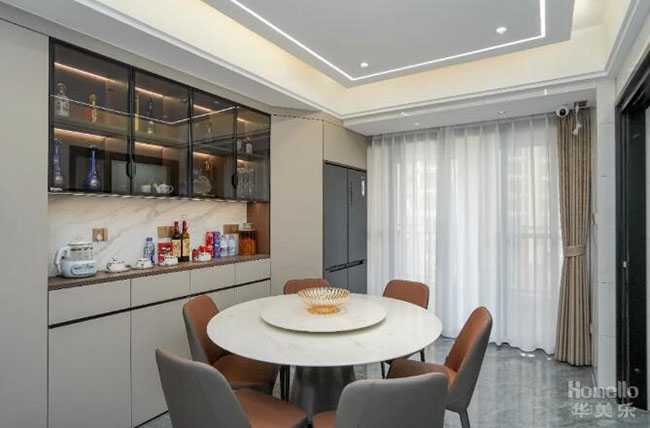 108㎡現代風三居室，給戶型適當做減法，讓舒適與優雅并存